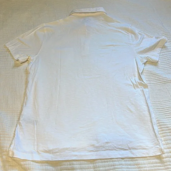 J Crew White Garment-Dyed Slub Cotton Pocket Polo Shirt - Picture 3 of 3